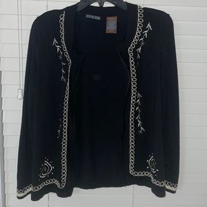 DLG Size Small Embroidered Cardigan with Zipper